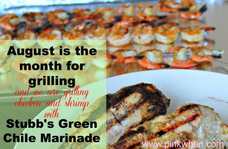 Grilled Chicken and Shrimp with Stubbs Green Chili Marinade