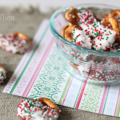 Candy Coated Christmas Pretzels