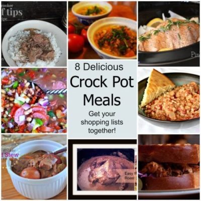 8 Delicious Crock Pot Meals, get your shopping lists together! 
