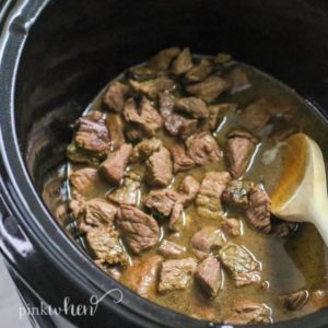 Beef Tips in the Crock Pot.