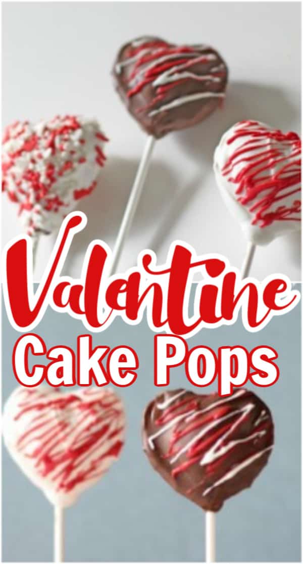 Create custom Valentine Cake Pops with this easy tutorial using a classic cake mix, chocolate candies, and more. A perfect classroom Valentine's idea! #ValentineCakePops #cakePops #ValentinesDay #Valentine #dessert