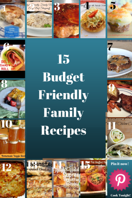 15 Budget Friendly Family Meals