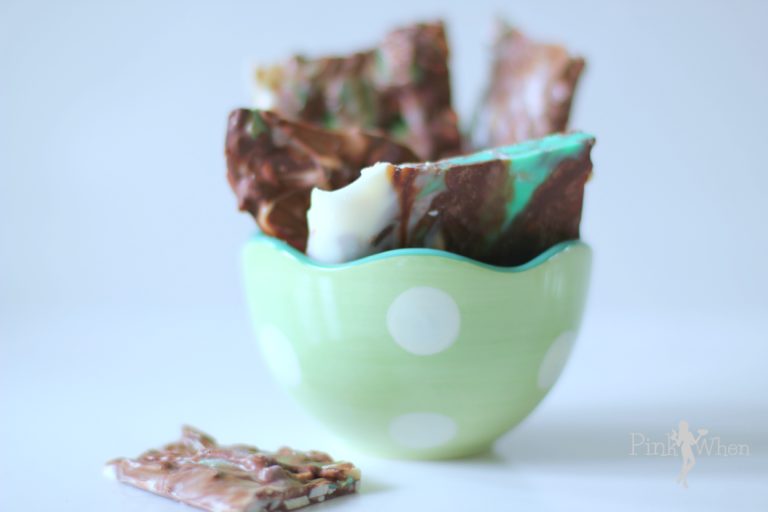 Chocolate Mint Marble Bars with Almonds