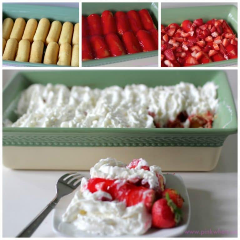 Easy NO BAKE Strawberry Cloud Cake