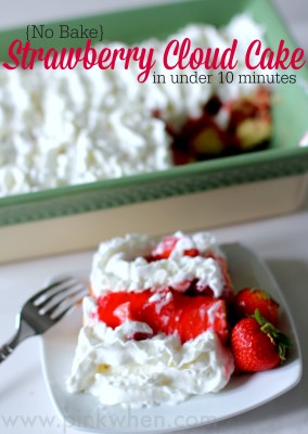 No Bake Strawberry Cloud Cake