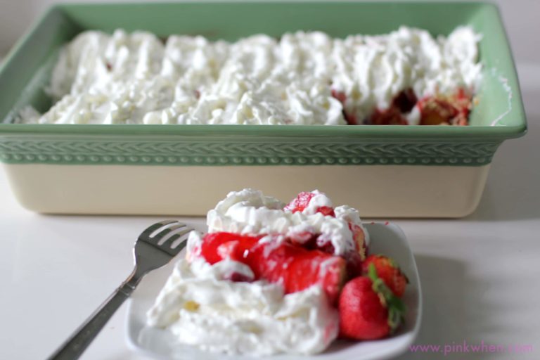 No Bake Strawberry Cloud Cake