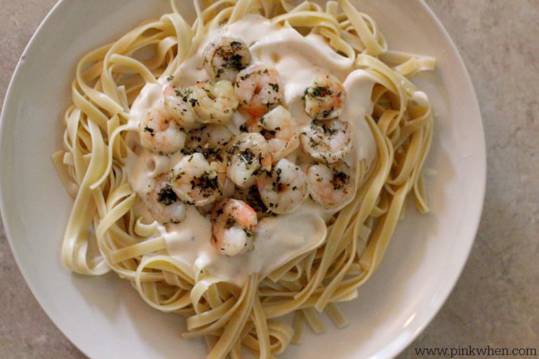 Creamy Alfredo and Shrimp Pasta