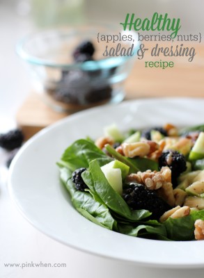 Healthy Salad and Dressing Recipe #DressingItUp PinkWhen.com