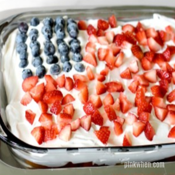 no bake cloud cake ready to serve