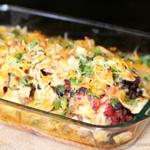 Southwest Cheesy Chicken Casserole Dish
