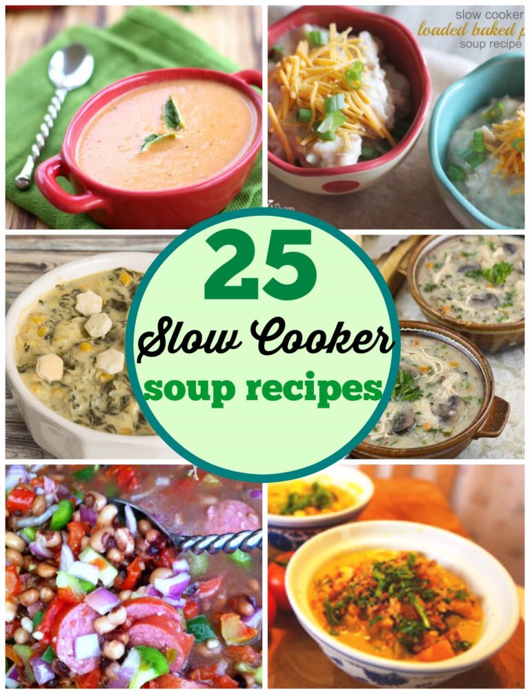 25 Slow Cooker Soup Recipes via PinkWhen.com