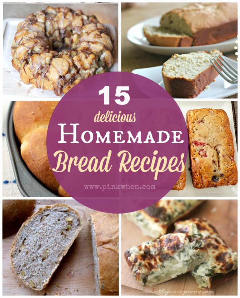 15 delicious Homemade Bread Recipes via PinkWhen.com