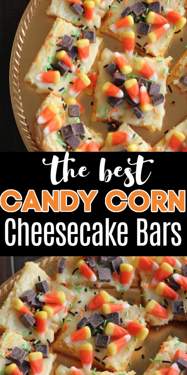KID APPROVED! These delicious candy corn cheesecake bars are made in less than 30 minutes. This fun and easy fall-themed dessert is made with cake mix, cheesecake, chunks of chocolate, and our favorite fall treat, candy corn. They've even been featured on BUZZFEED.