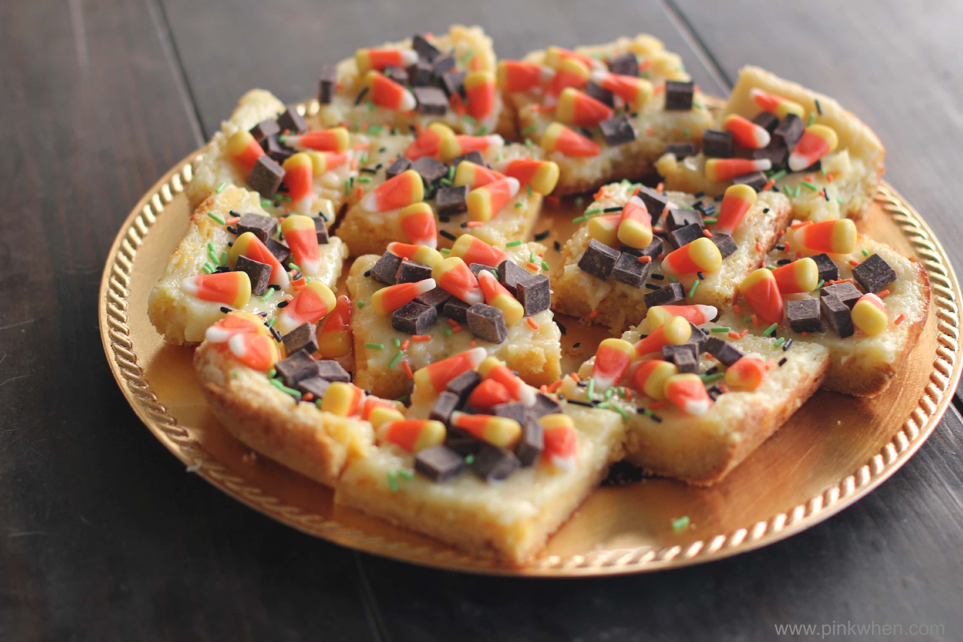 Fall Inspired Ooey Gooey Cake Mix Cheesecake Bars 1
