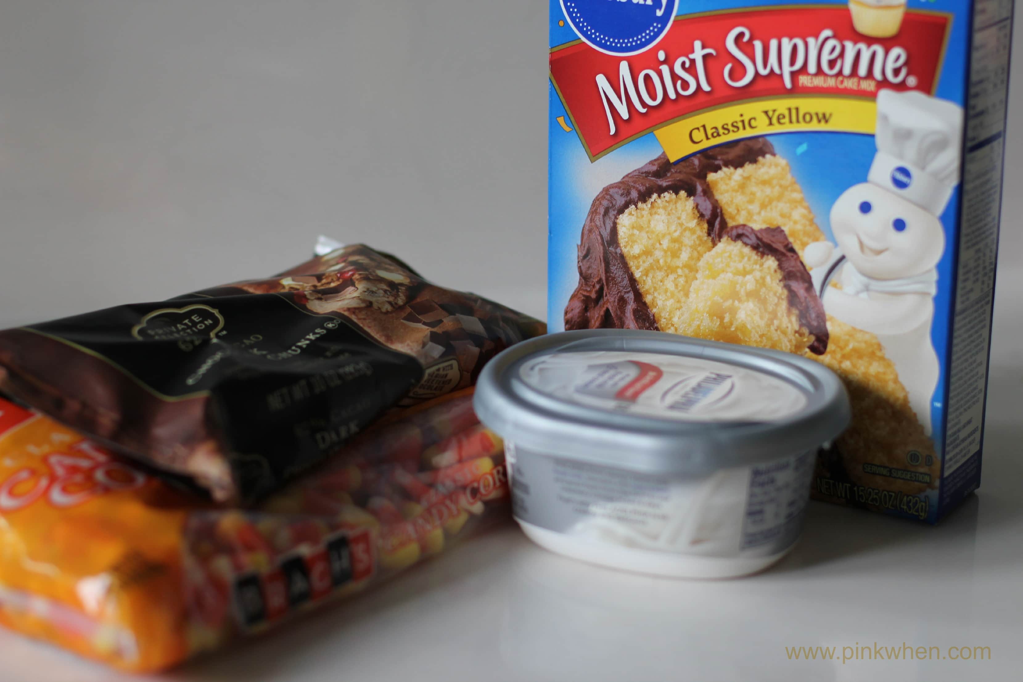 Fall Inspired Ooey Gooey Cake Mix Cheesecake Bars Ingredients Needed