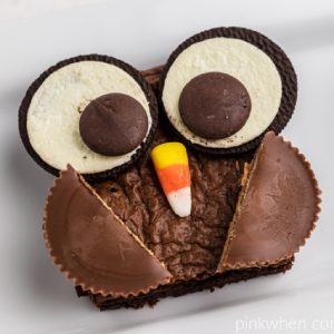 Brownie Owl Treat in a white plate ready to eat.