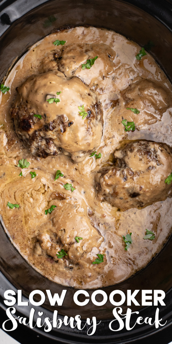 Slow Cooker Salisbury Steak is a hearty, delicious, comfort food recipe that's made easily in the Crock Pot. This recipe is one of our family favorites. Made with lean ground beef, onion soup mix, au jus, milk, flour, and the perfect blend of seasonings for a recipe the entire family will enjoy.