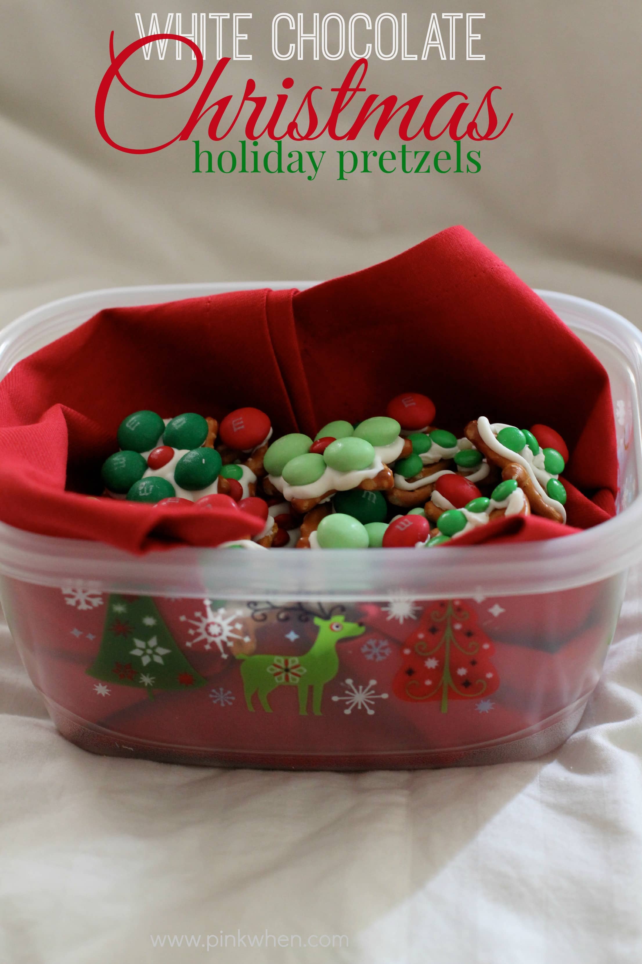 White Chocolate Christmas Holiday Pretzels