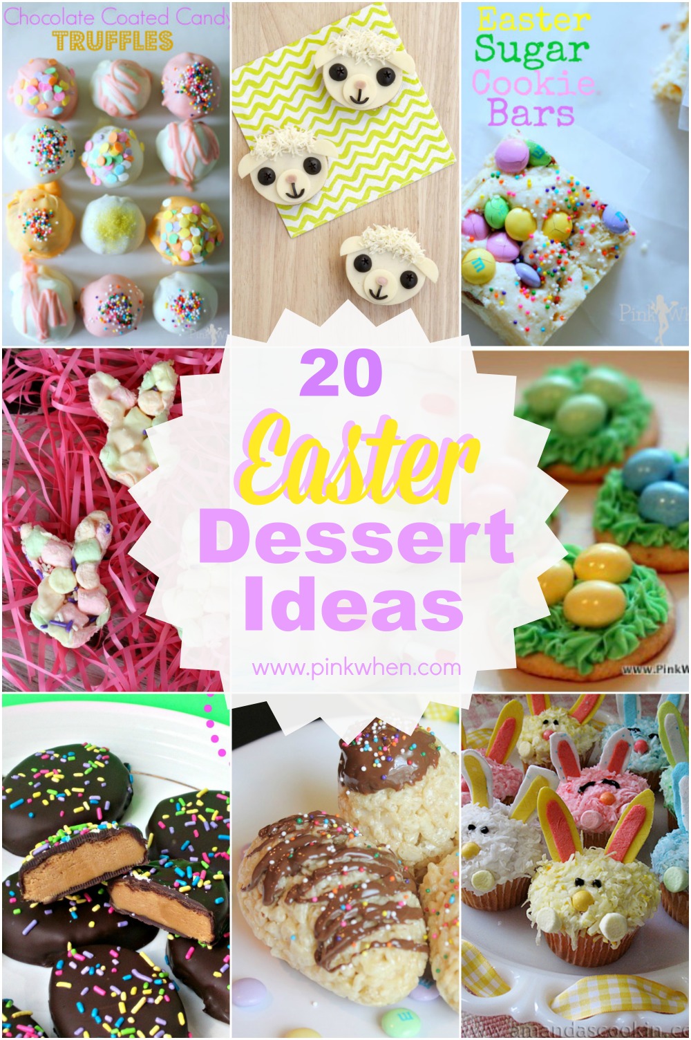 20 Easter Dessert Ideas via @PinkWhen www.pinkwhen.com