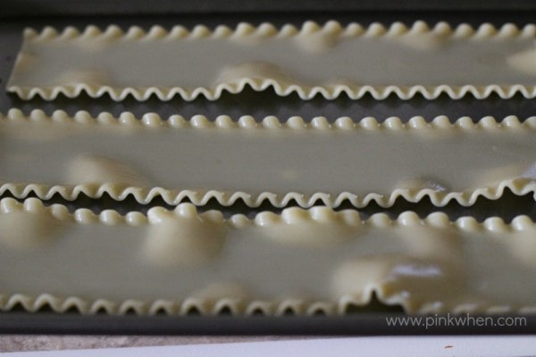 Lasagna noodles on a flat surface