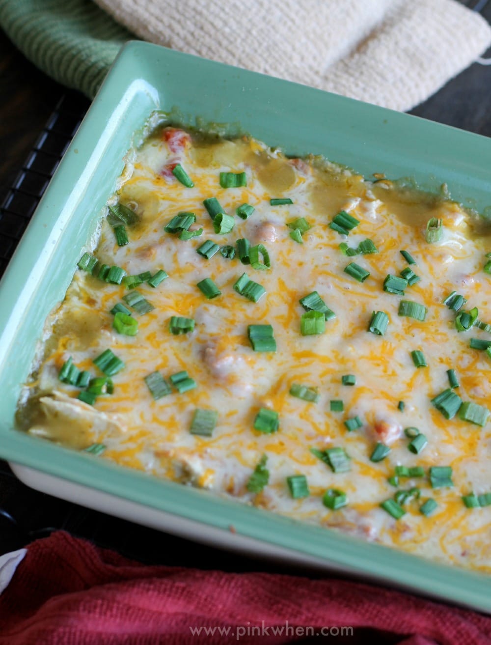 Cheesy Chicken Enchilada Casserole Recipe