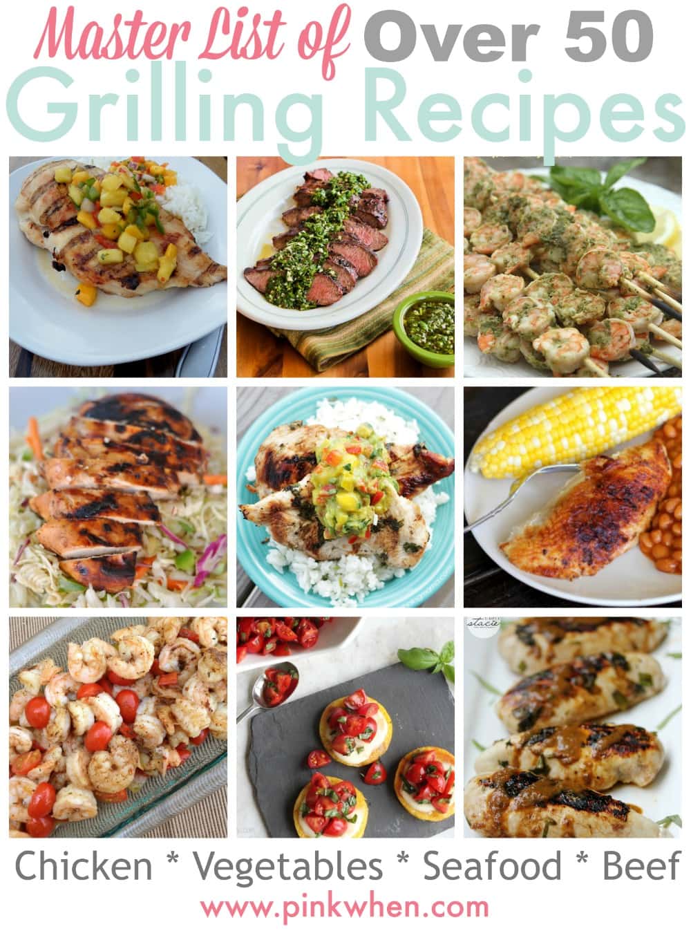 Master List of Over 50 Grilling Recipes from www.pinkwhen.com