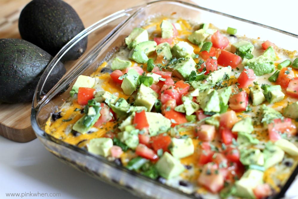 Cheesy Chicken Enchilada Quinoa Casserole