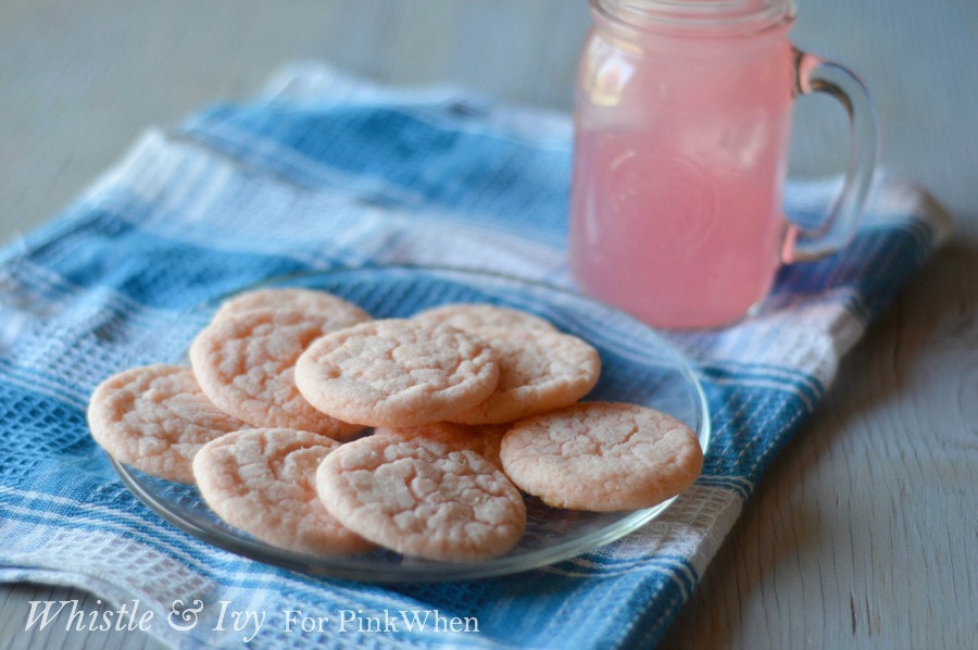 Pink Lemonade Crinkle Cookies