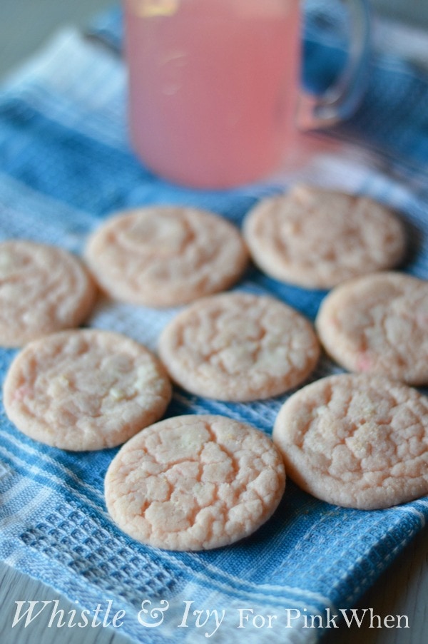 Pink Lemonade Crinkle Cookies