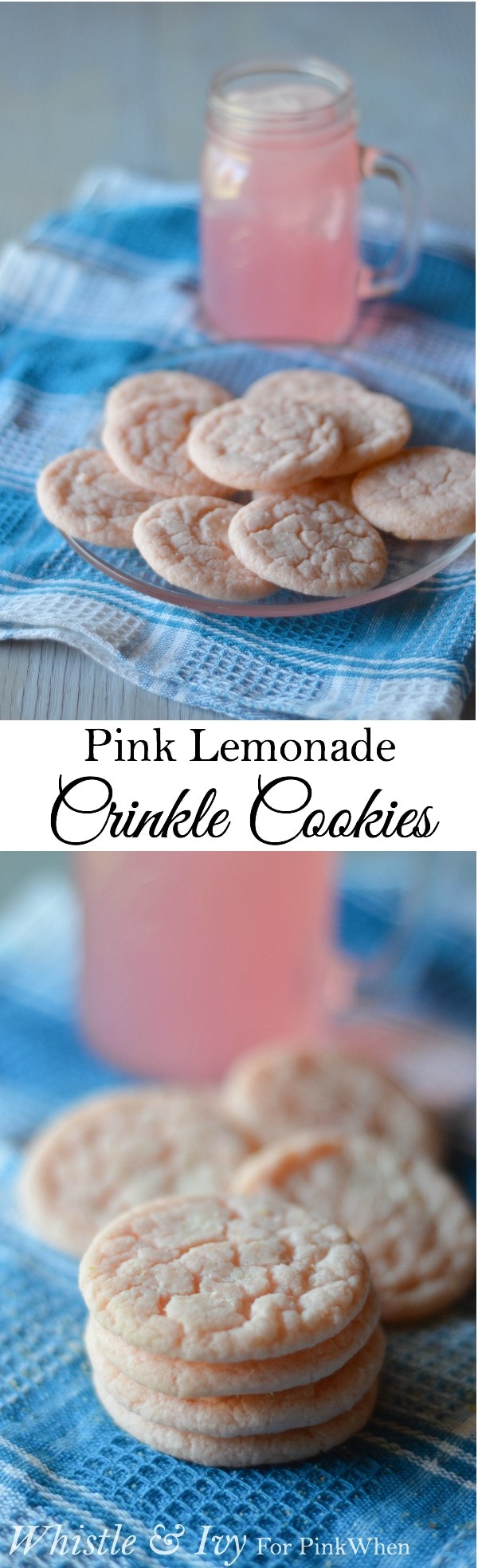 Pink Lemonade Crinkle Cookies