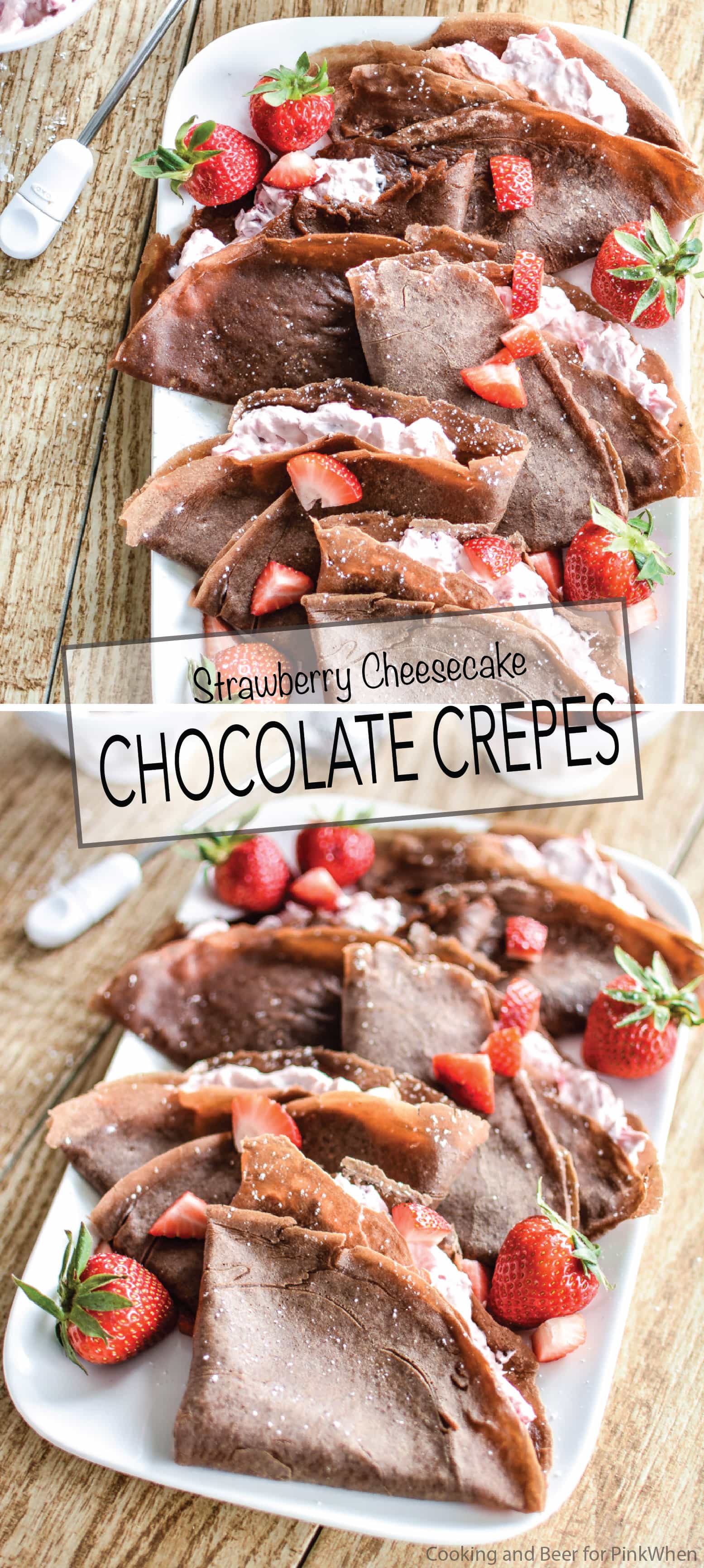 Strawberry Cheesecake Chocolate Crepes