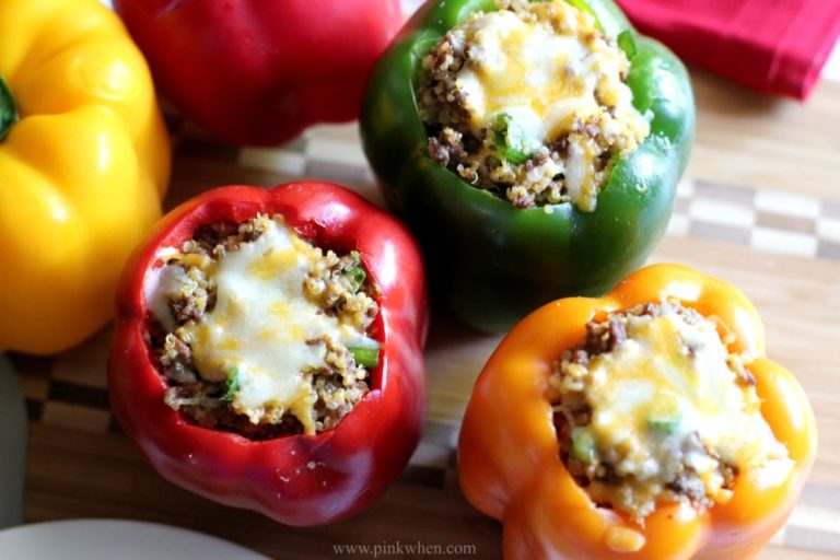 Chorizo and beef quinoa stuffed pepper recipe