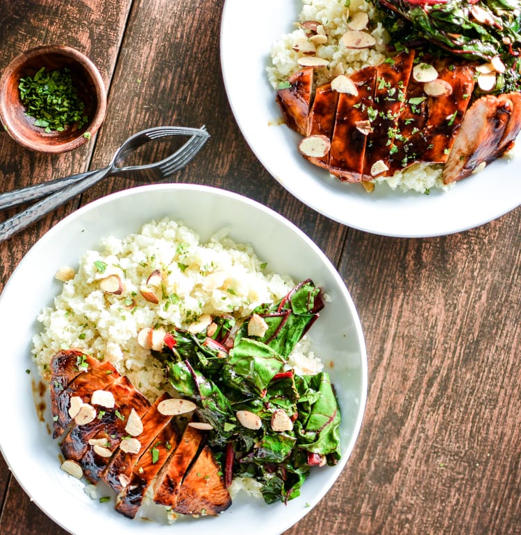 Barbecue Chicken Cauliflower Couscous Bowls