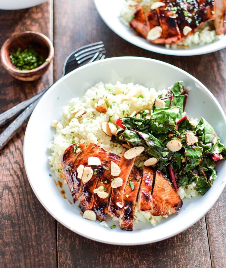 Barbecue Chicken Cauliflower Couscous Bowls