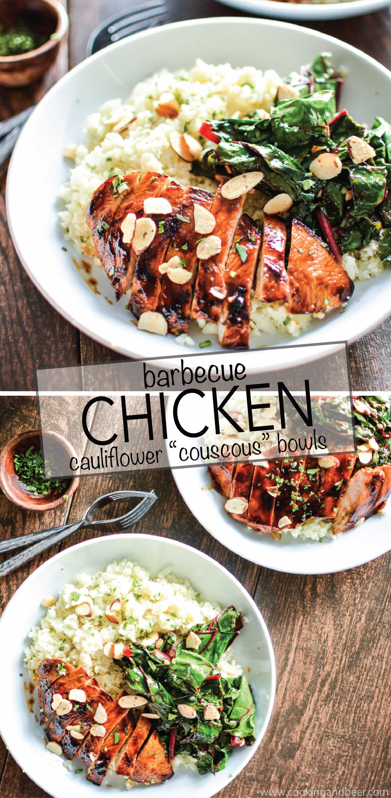Barbecue Chicken Cauliflower Couscous Bowls