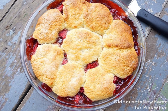 Strawberry and Nutella Cobbler