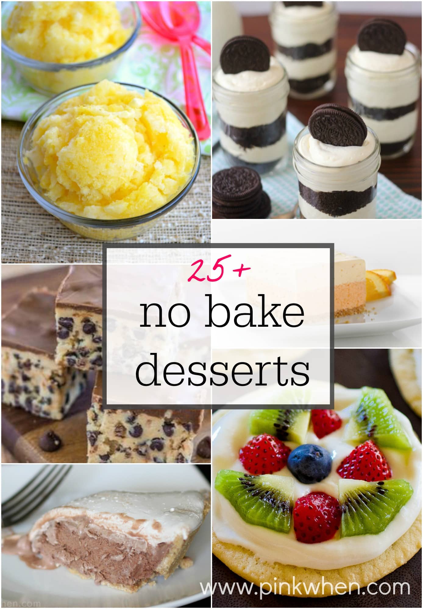 No Bake Dessert Ideas featured on Pink When 