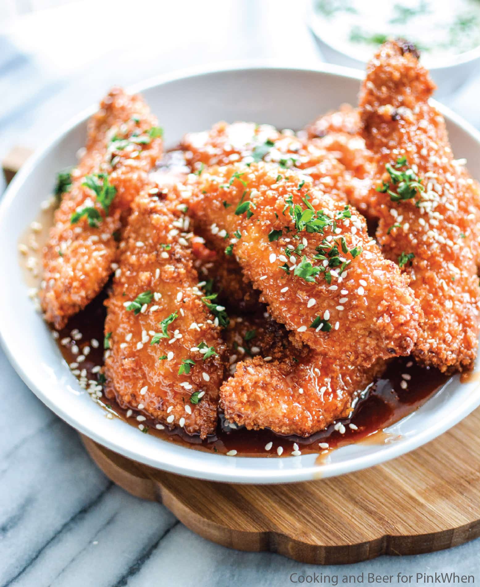 Sticky Chicken by CookingAndBeer for PinkWhen.com