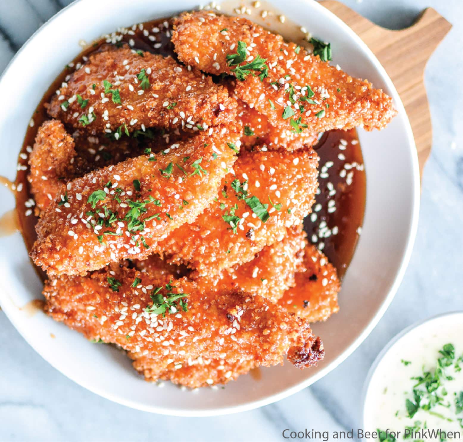 Sticky Chicken by CookingAndBeer for PinkWhen.com