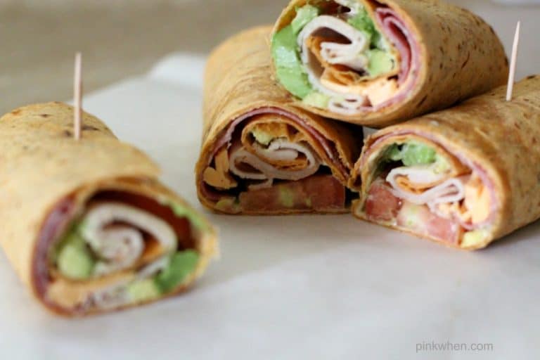 Avocado Ranch Turkey Tomato Cheese Wrap @PinkWhen