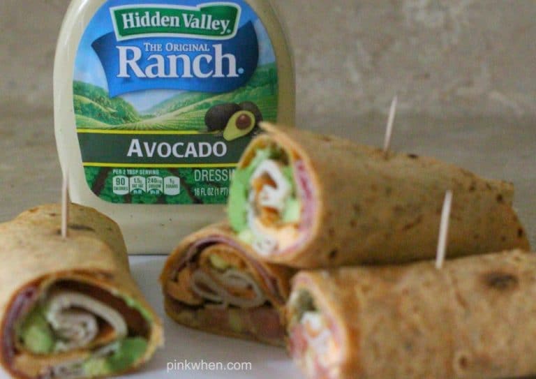 Avocado Ranch Turkey Tomato Cheese Wrap @PinkWhen