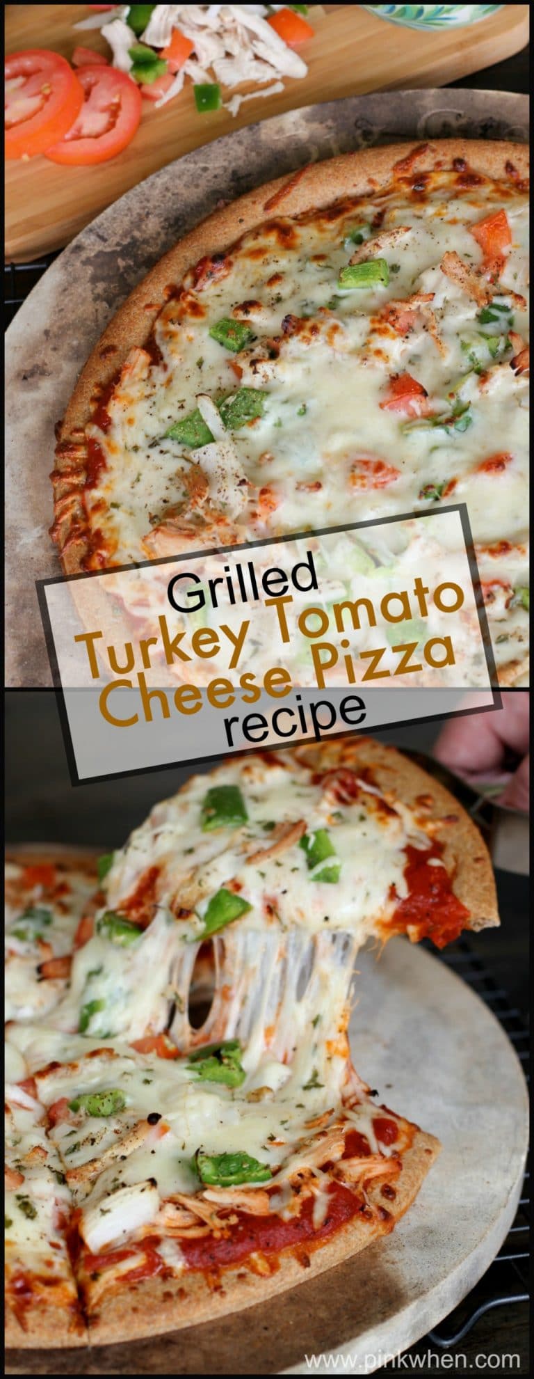 Grilled Turkey Tomato Cheese Pizza Recipe
