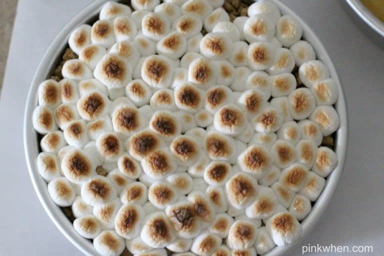 Toasted Marshmallows for the top of the S'mores Cake. 