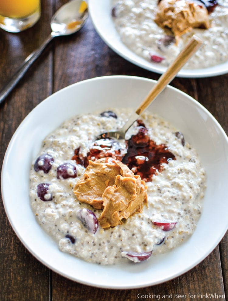 PB and J Overnight Oatmeal