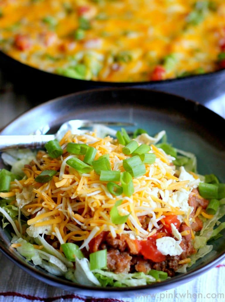 Skillet-Beef-and-Bean-Taco-Casserole-Recipe