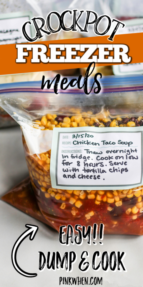 Crockpot Freezer Meals are the perfect way to meal prep for the week and save money on groceries and eating out. If you're looking for quick and easy ways to save time, check out this list of tips and recipes to pack your freezer and save money while you're doing it. You'll also get a free printable shopping list!