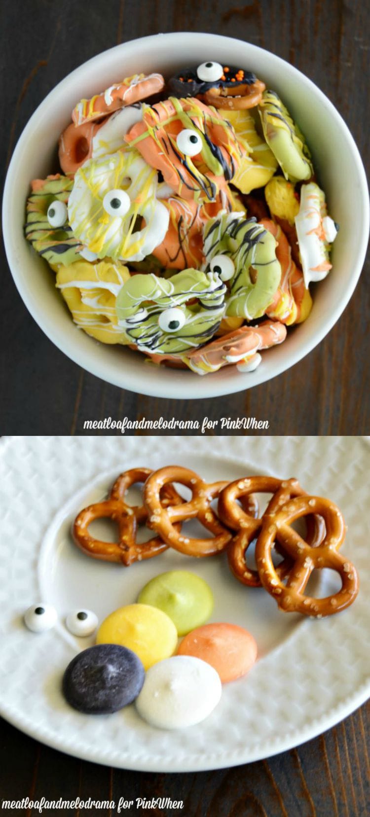 Spooky Fun Halloween Pretzel Treats!  So easy.