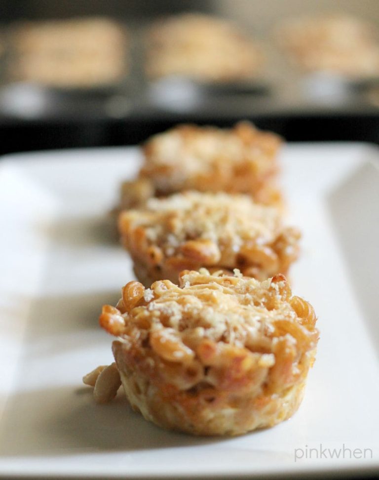 Homemade Macaroni and Cheese Muffin Cups | PinkWhen