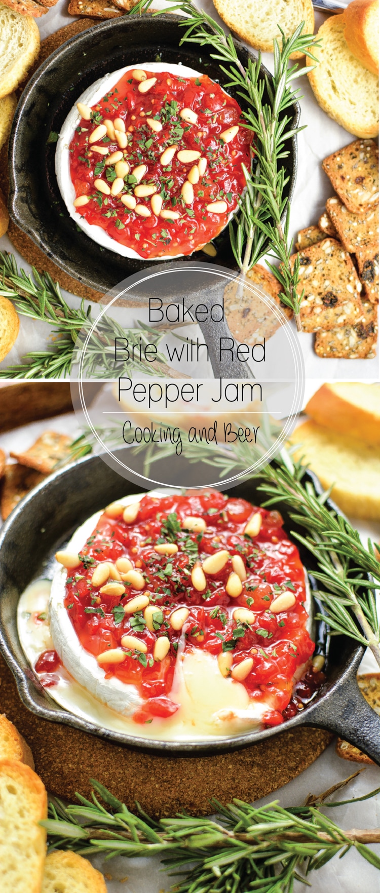 Baked Brie with Sweet Red Pepper Jam | PinkWhen