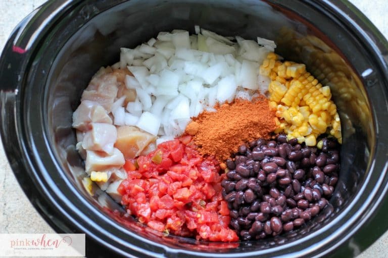 Chicken Taco Crock Pot Recipe | Super easy recipe and ready in just a few hours! | PinkWhen